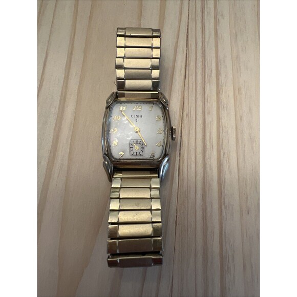 Vintage Elgin Men's Mechanical Wristwatch 10k RGP Working - Picture 1 of 9